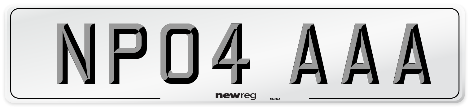 NP04 AAA Number Plate from New Reg